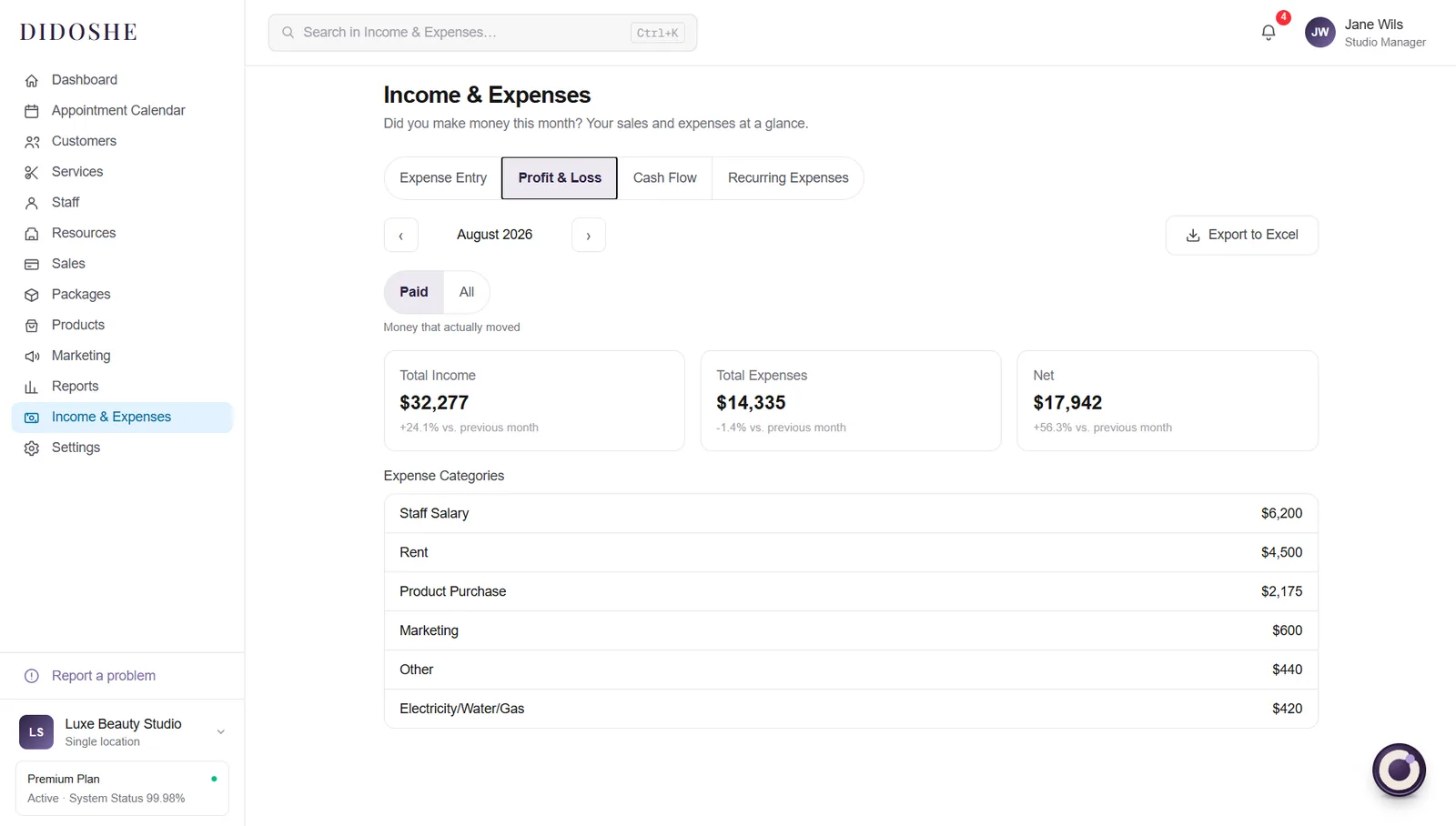Income & Expenses
